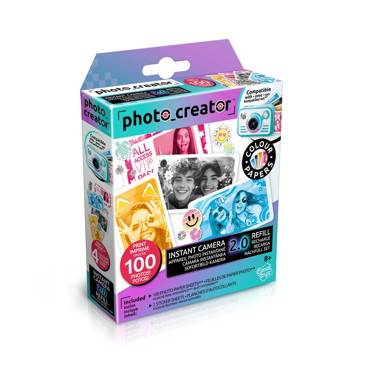 Photo Creator Instant Print Camera 2.0 100 Shot Film Refill Kit