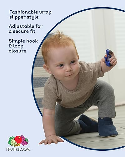 Miniatura 2 de Fruit of the Loom Cozy Thermal Wrap Booties with Non-slip Grips for Baby Girls, Boys, Unisex -
