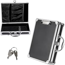 Clipboard Storage Box with Key Lock, Aluminum Case with Metal Clip