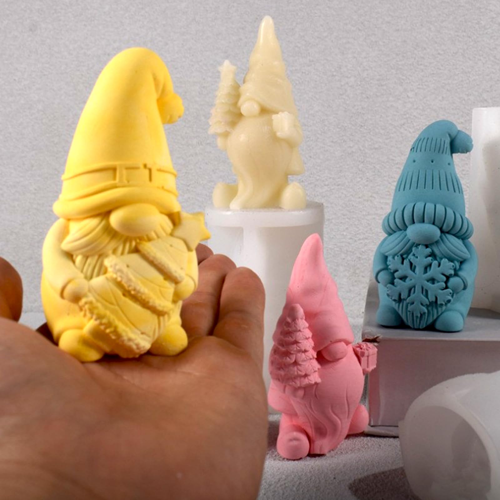 Lot 3 Moules Silicone 3D Lutins De Pâques – Moules Réutilisables Pour Bougies, Savons, Résine & Déco Printanière