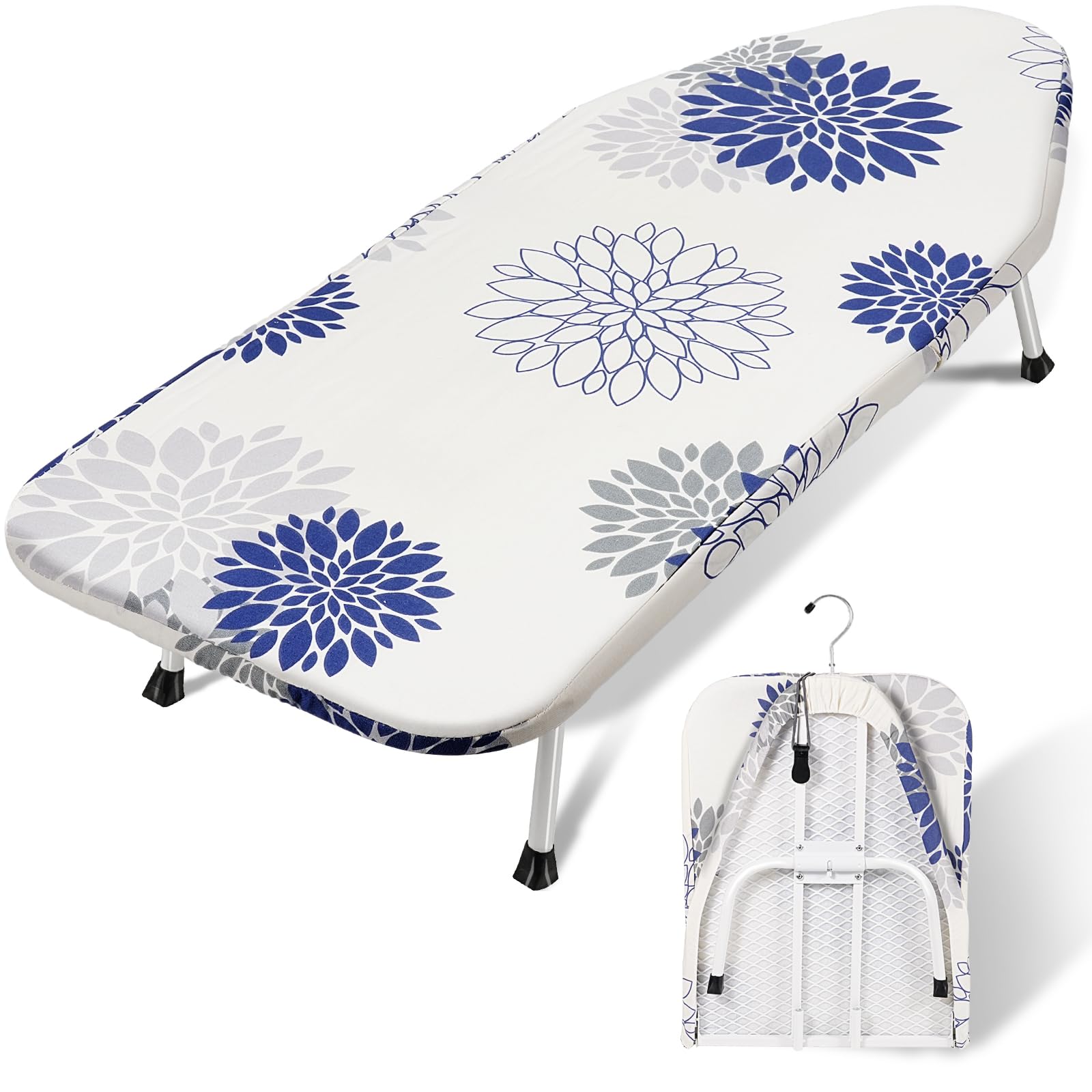 SheeChung Small Ironing Board 12"x32",Mini Tabletop Ironing Board,Foldable