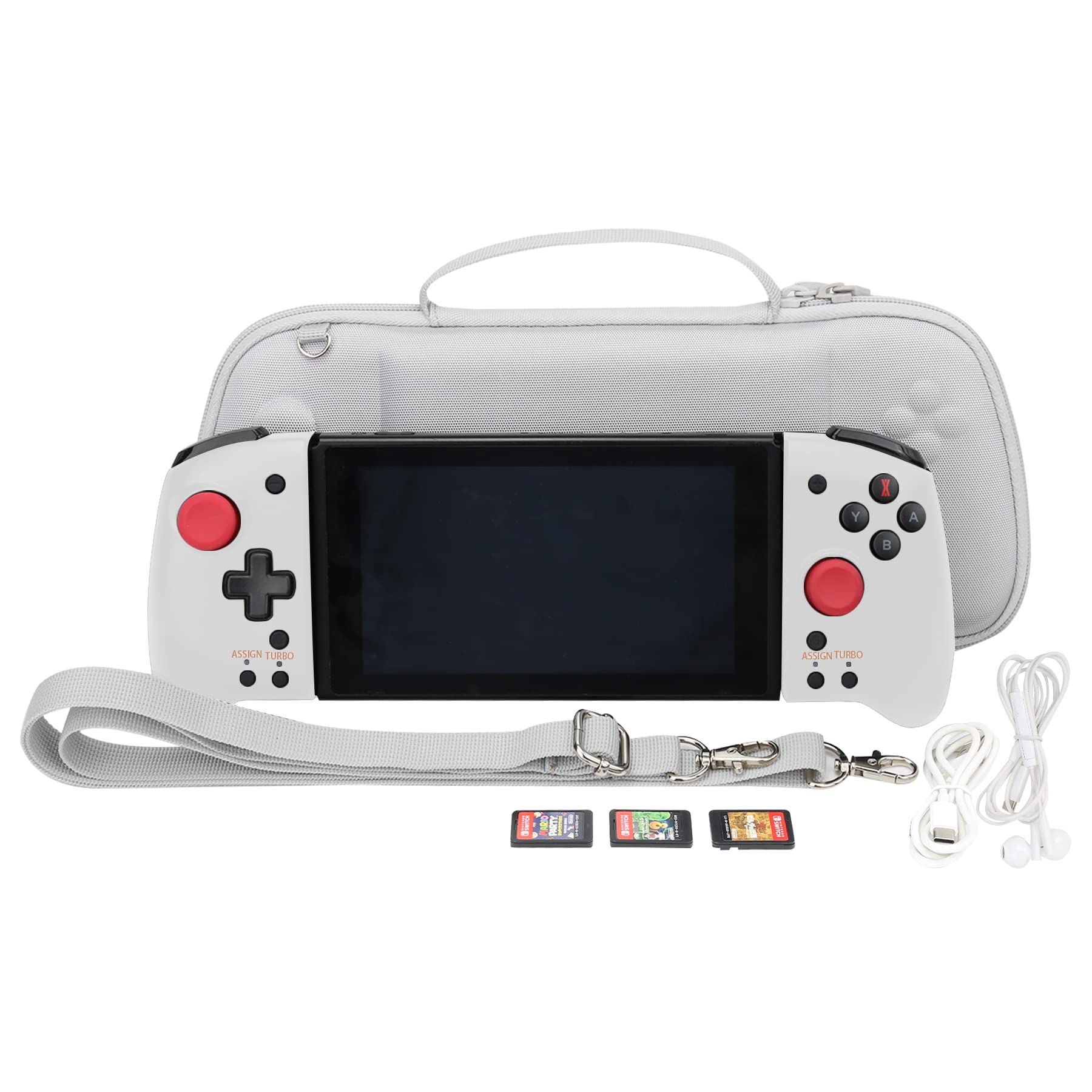 Aenllosi Twarde etui podróżne do Hori Nintendo Switch Split Pad Pro/Split Pad Compact Controller, Tylko obudowa (biała)