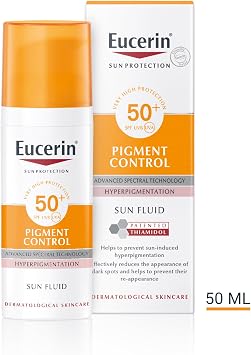 Eucerin Sun Face Pigment Control Sun Fluid SPF 50+ 50ml, Advanced Protection from Sun-Induced Hyperpigmentation, Facial Sunscreen for All Skin Types