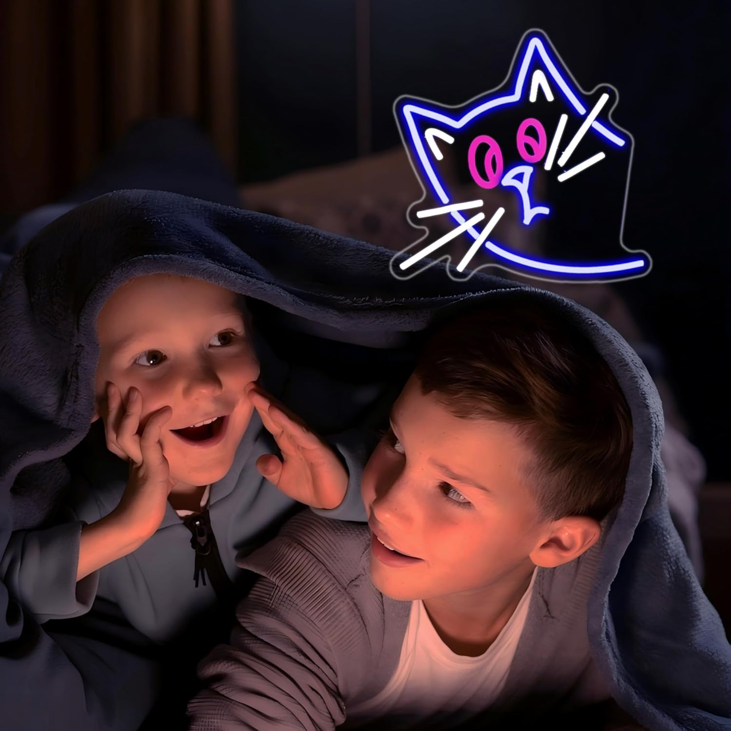 Cat Neon Sign - HSJNJKFU Cat Neon Signs for Wall Decor LED Light Signs for Man Cave Room Home Party Birthday Beer Signs - LED Neon USB Powered - Image 2