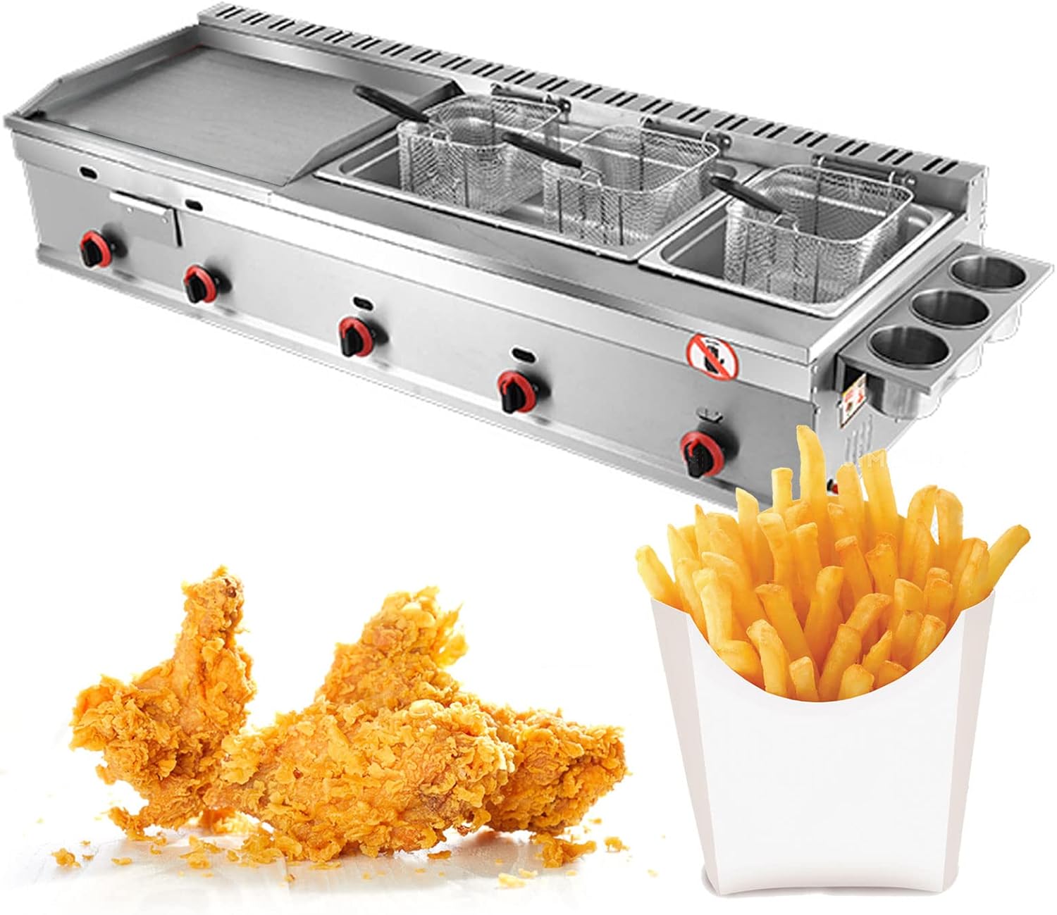 Commercial Gas Fryer Stainless Steel Deep Fat Fryer