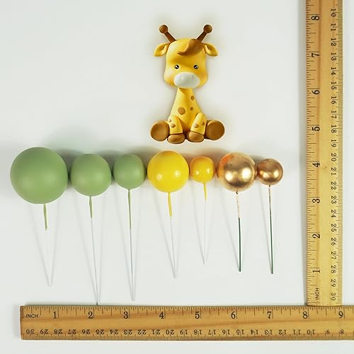 Miniatura 3 de Decoración para pastel de jirafa con bolas, decoraciones para pasteles para animales salvajes, suministros de fiesta de cumpleaños, baby shower