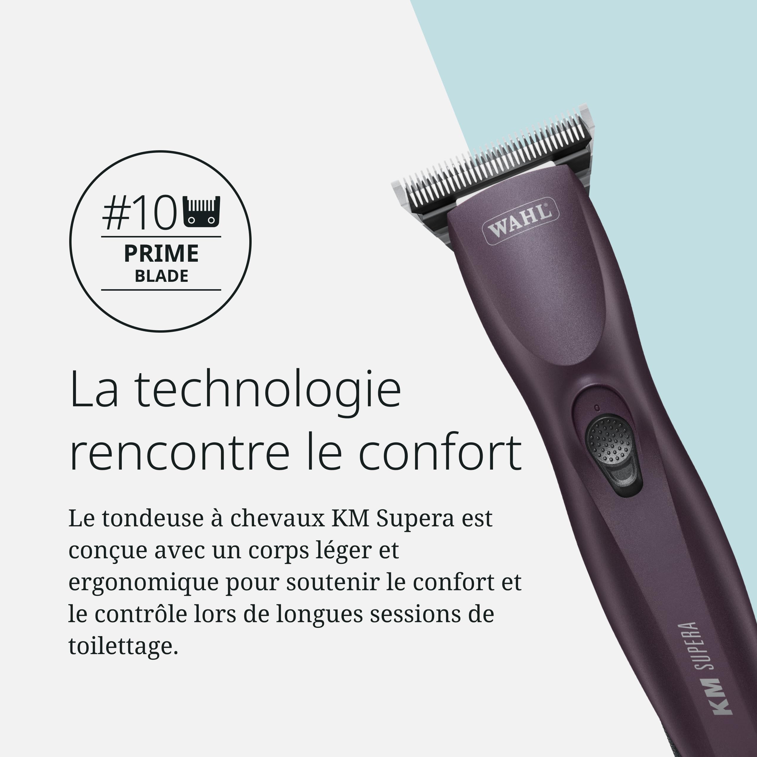 Wahl KM Supera Tondeuse sans fil pour chevaux - Silencieuse, légère et ergonomique - Pour les toiletteurs professionnels et les propriétaires de chevaux