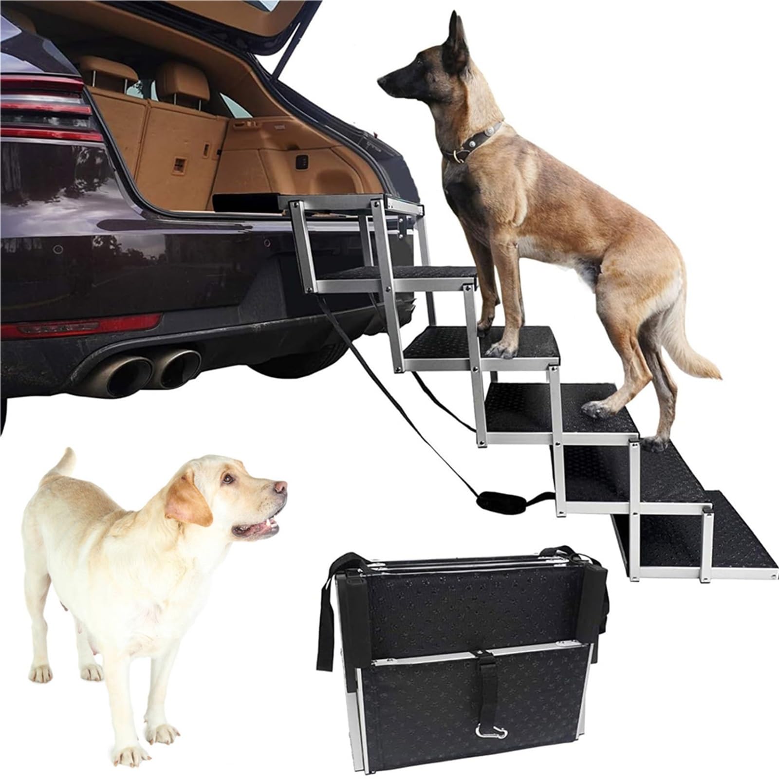 Marches pour voiture et coffre : escalier portable pour chiens de grande taille
