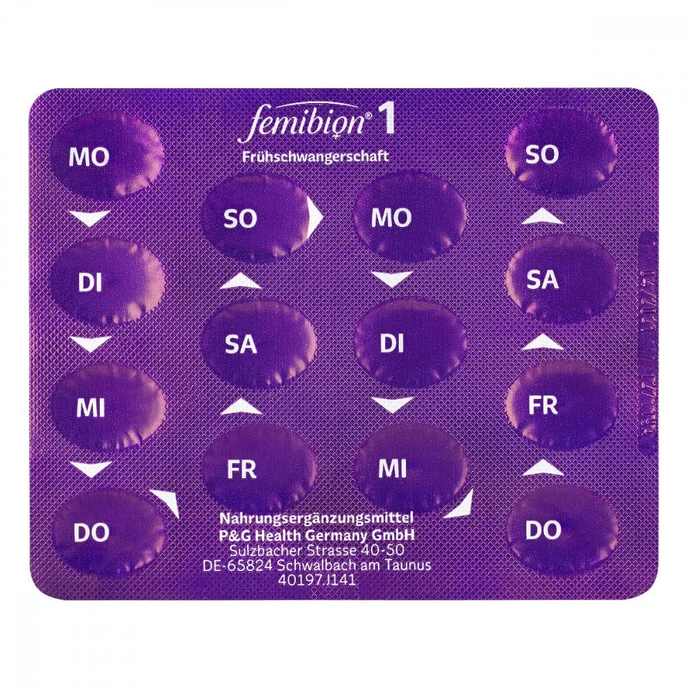 Femibion 1 Kinderwunsch+frühschwangers.o.jod Tabletten 60 stk