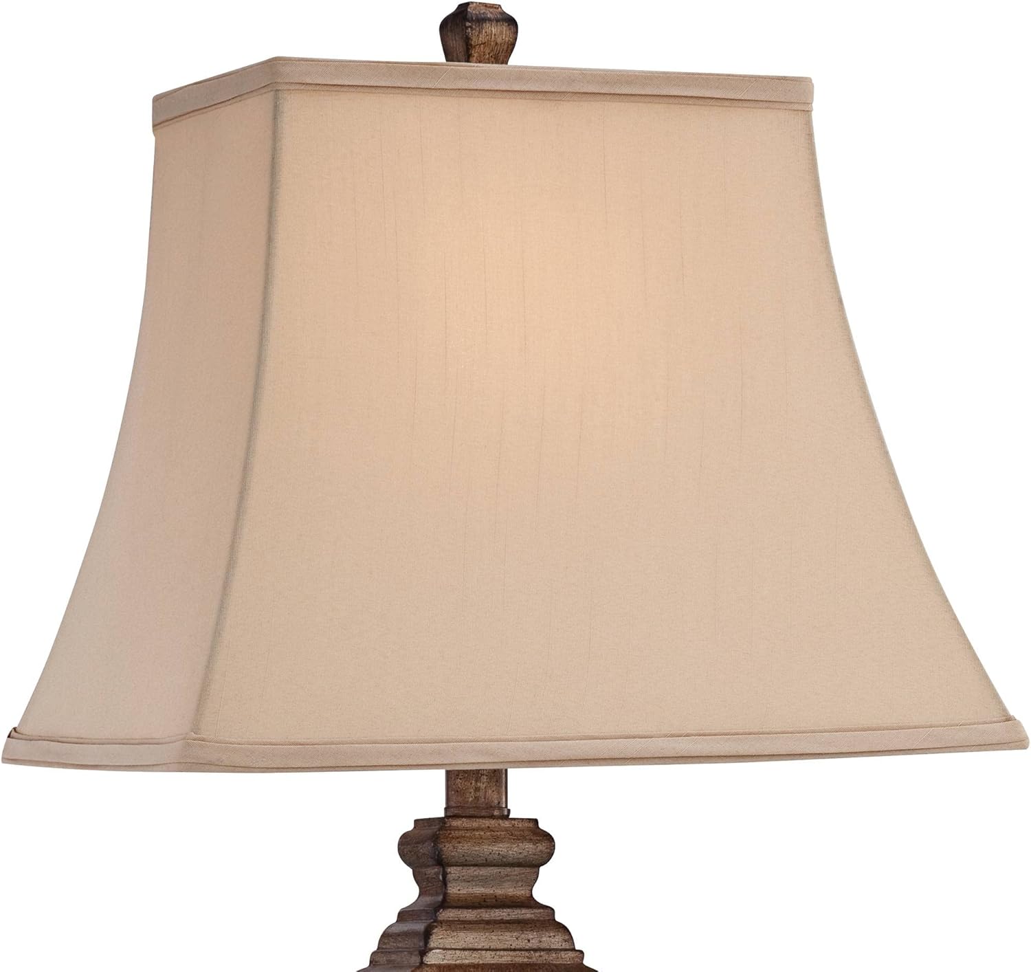 Regency Hill Edgar Traditional 3-Way Table Lamp 29" Tall with USB Charging Port Bronze Brown Black Taupe Rectangular Shade for Bedroom Living Room Nightstand Bedside Night Stand Office Kids