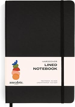 ANECDOTE. Lined Journal Notebook,192 Pages, A5 size 8.3" x 5.4"| Hardcover