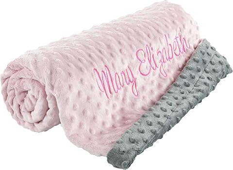 berry bebe Personalized Baby Blanket for Girls and Boys Ships from USA Custom Baby Blankets Personalized Gifts with