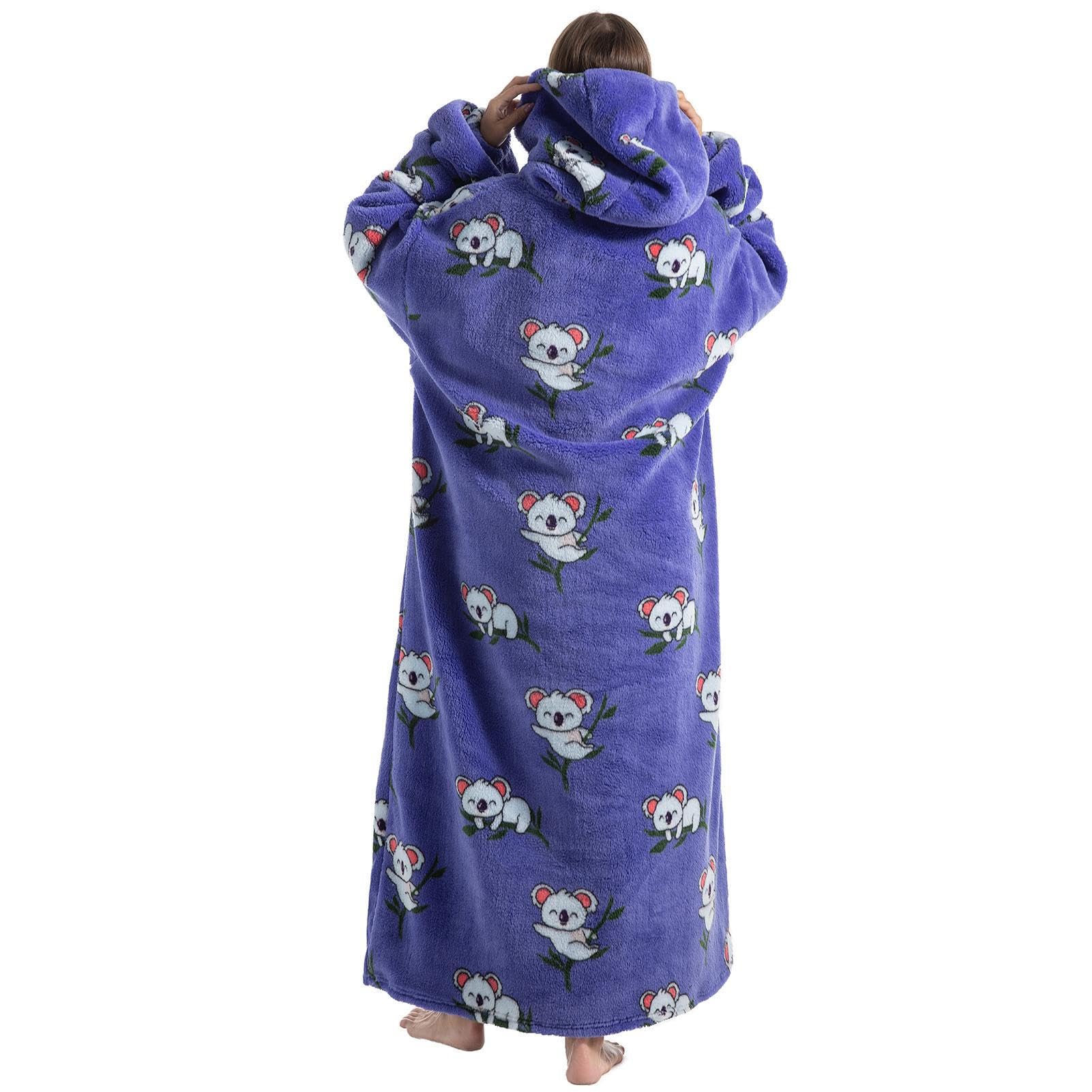 Tsuchiya Felpa con cappuccio portatile oversize | Estendi la felpa con cappuccio super morbida con tasca – Comoda coperta per pisolino, felpa universale oversize per divano, casa, divano