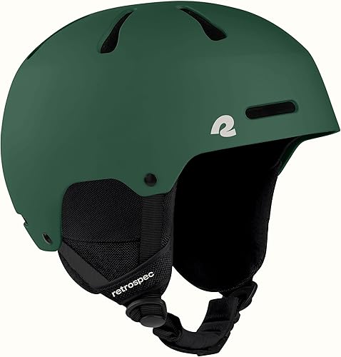 Miniatura 2 de Retrospec Comstock - Casco de esquí  Casco de snowboard para adultos y jóvenes  Casco de nieve de ajuste ajustable con carcasa protectora y
