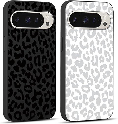 RUMDEY 2 Pack Cute Cheetah Print for Google Pixel 9 Pro 5G Phone Case 6.3", Luxu