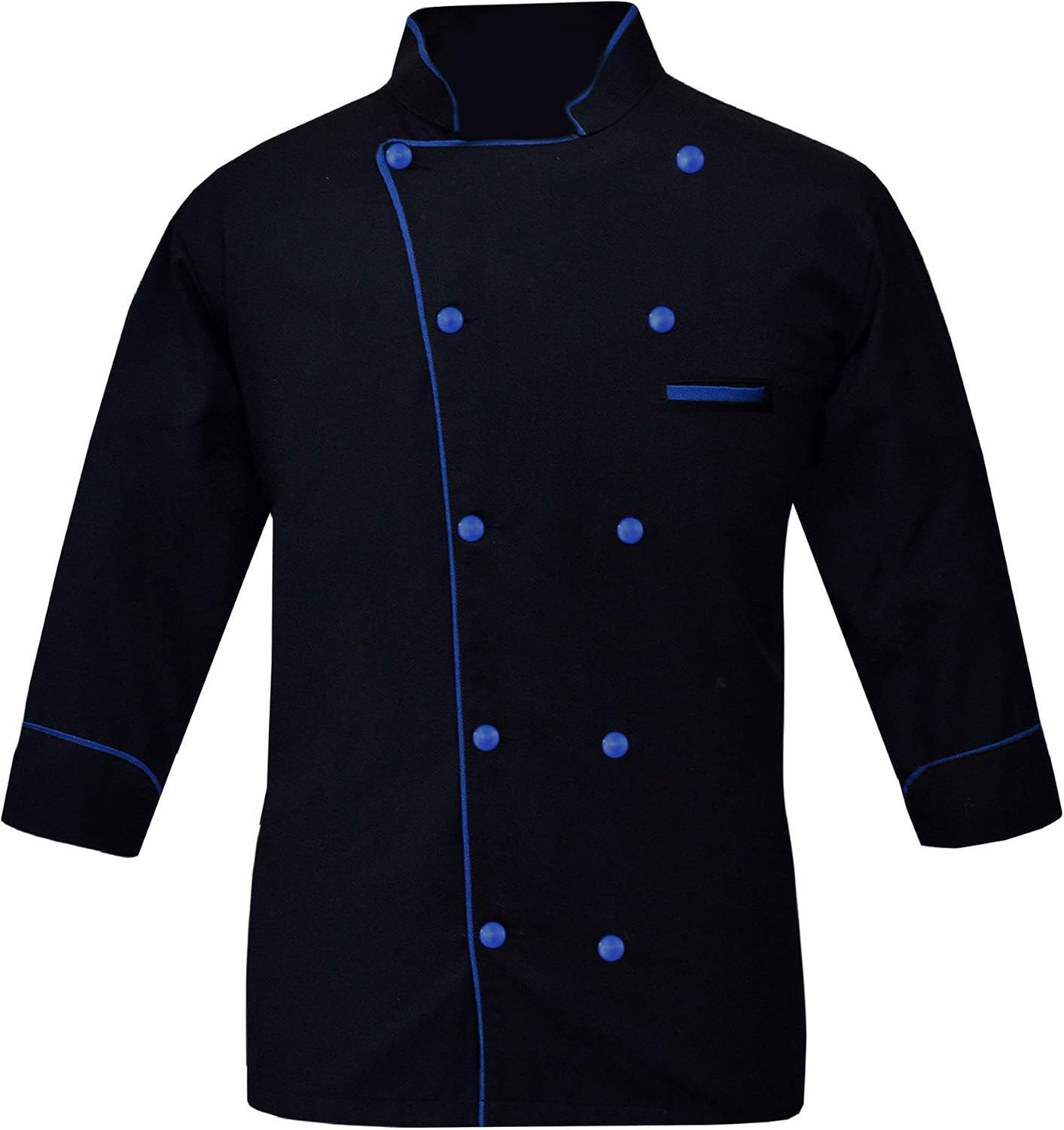 Leorenzo Fabricated PN-05 Men's Black Chef Jacket/Light Weight Chef Coat