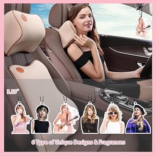 Miniatura 2 de Taylor Music Merch - Ambientadores para automóvil, 6 unidades, lindo espejo retrovisor para el hogar, decoración de habitación colgante para