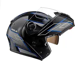 Peels Capacete Articulável Moto com Viseira Solar Interna U-RB2 Podium Preto/Azul 60