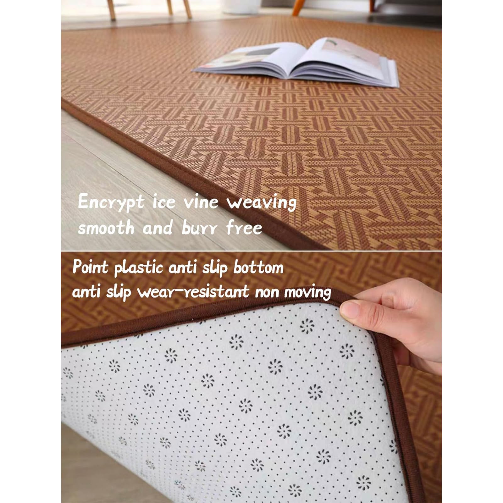 Tatami Lot de 6 grands tapis de sol antidérapants en mousse à mémoire de forme pour salon, chambre à coucher, tapis respirant
