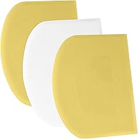 Vista 40 de SURDOCA Raspador de masa de banco - 3P 4.7x3.7 "plástico flexible tazón raspador, borde afilado y ángulos raspador de pastel. herramientas