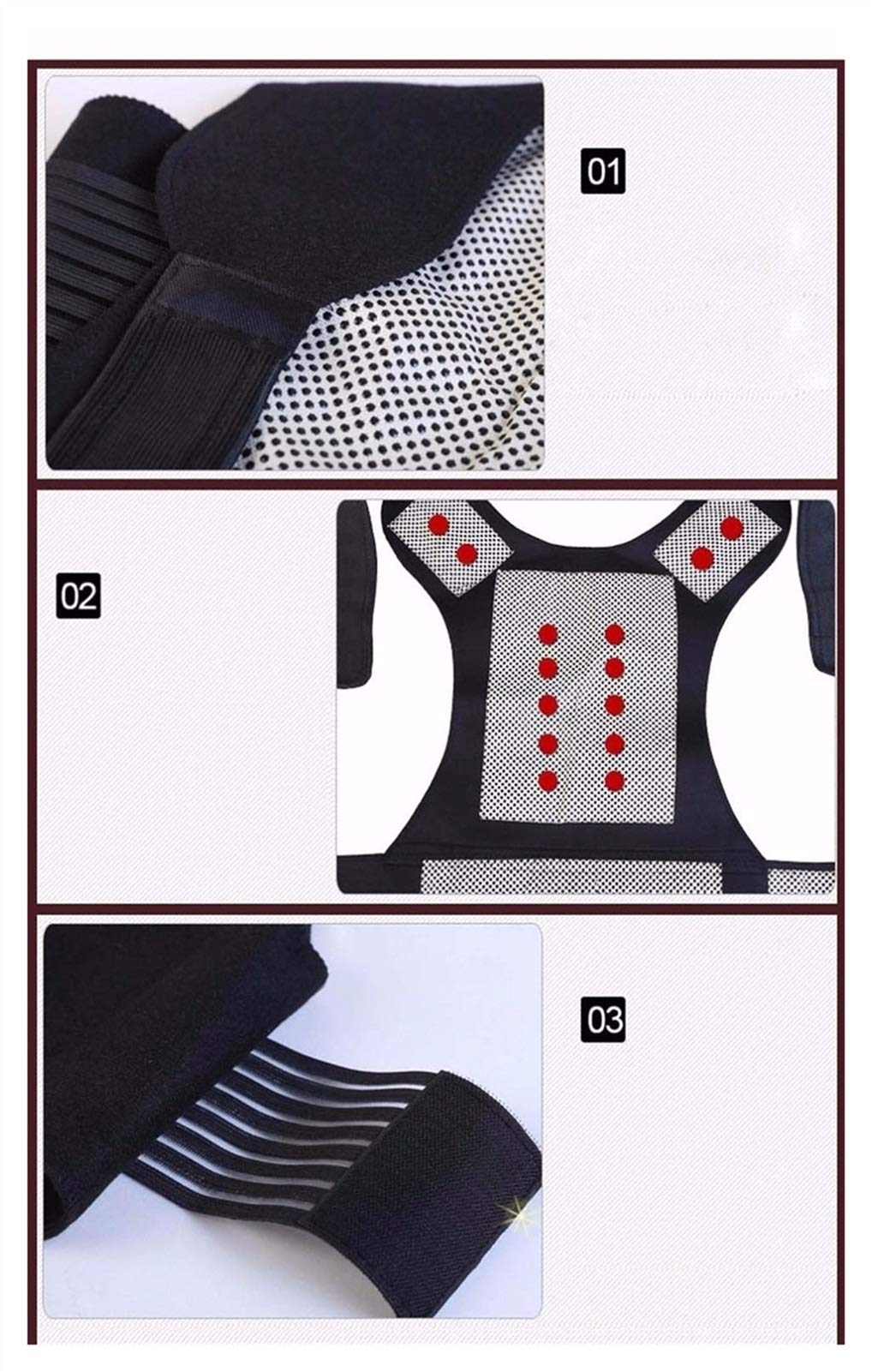 Korektor Postawy Pleców Niewidoczny Stabilizator Obojczyka Uśmierzanie Bólu Pleców, Ramion I Szyi Zapalenie Okołostawowe Dzieci Dorośli Kifoza,Black-XL