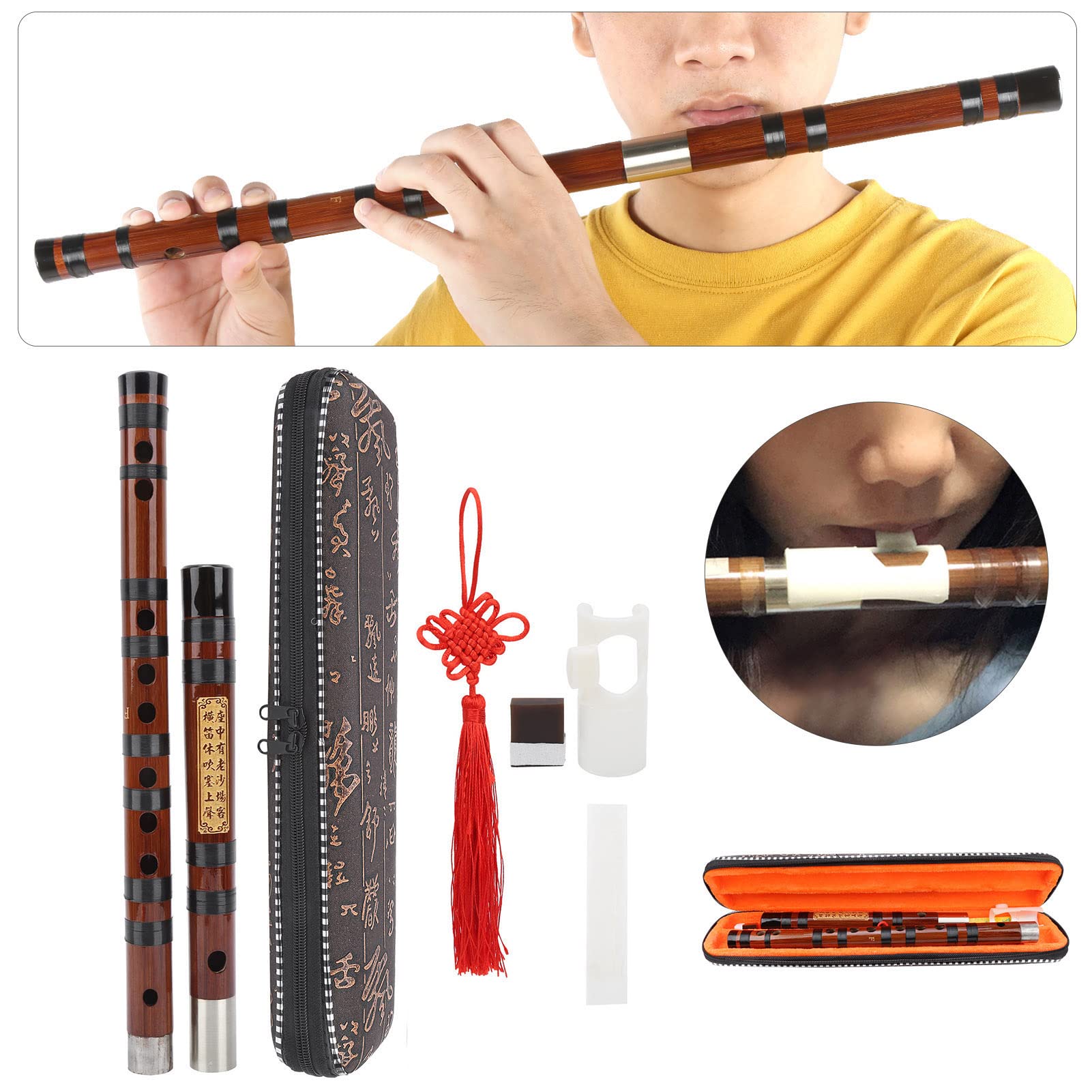 Demeras Instrument à Vent Durable Dizi Instrument Pratique,pour Les Débutants de Flûte pour Les Amateurs de Flûte,instrument à vent