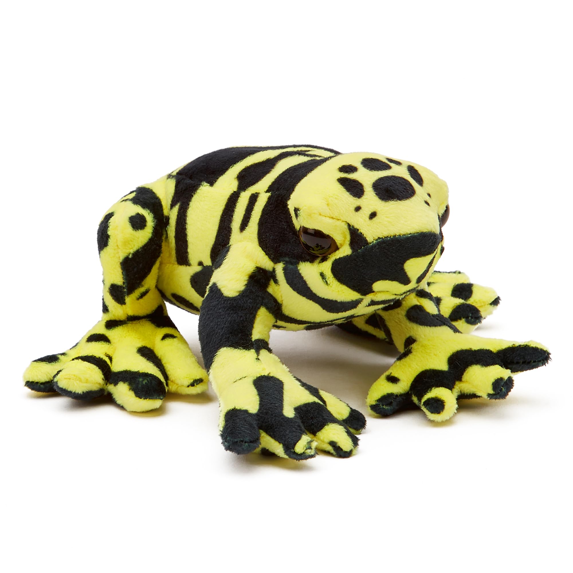 Zappi Co 100% Recycled Plush Poison Dart Frog Yellow/Black Toy (15cm Length) Stuffed Soft Cuddly Eco Friendly Animals Collection for Newborns – Lifelike & Realistic
