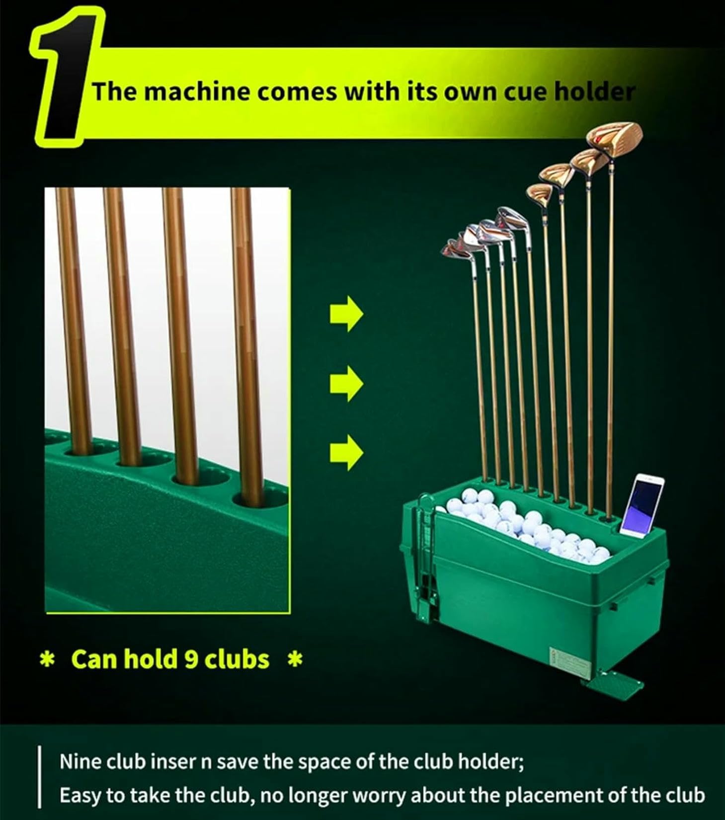 Dispenser per Palline da Golf impotente, Macchina Automatica per Il Tee, Altezza dello Strumento di Allenamento Automatico per la Pratica è Supporto per Pallina da Golf