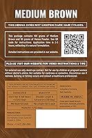 Vista 7 de Tinte de pelo de henna natural, polvo de henna 100% puro para el crecimiento del cabello orgánico (Marrón medio, 100 g + 50 g gratis)