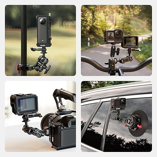 Miniatura 9 de NEEWER Soporte de brazo mágico para Hero 12 11 10 Osmo Action 4 3 One X3 GO3, adaptador de brazo articulado con tornillo de 14 pulgadas para montaje
