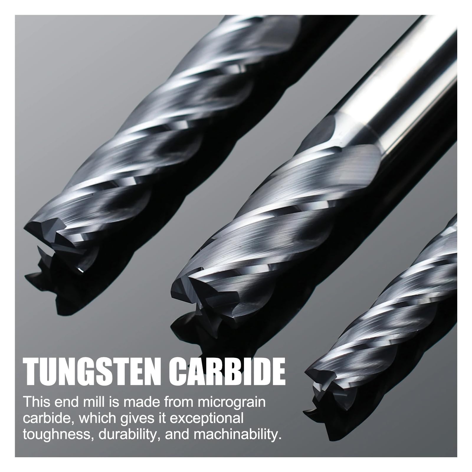 Fresa 2 3 4 flauta carburo fresa de extremo plano HRC 50 CNC herramienta cortador espiral enrutador broca 1 2 3 4 5 6 8 10 12mm(2 Flutes,10xD10x75L)