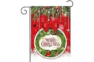 Allenjoy Christmas Red Mailbox Flag Vertical Snowflake Winter Xmas Farmhouse Yard Sign Outdoor Decoration