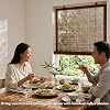 Estores de bambú natural, persianas de bambú para ventanas, persianas enrollables de privacidad para uso interior, persianas enrollables para ventanas interiores de sala de estar (tejido fino castaño) 3