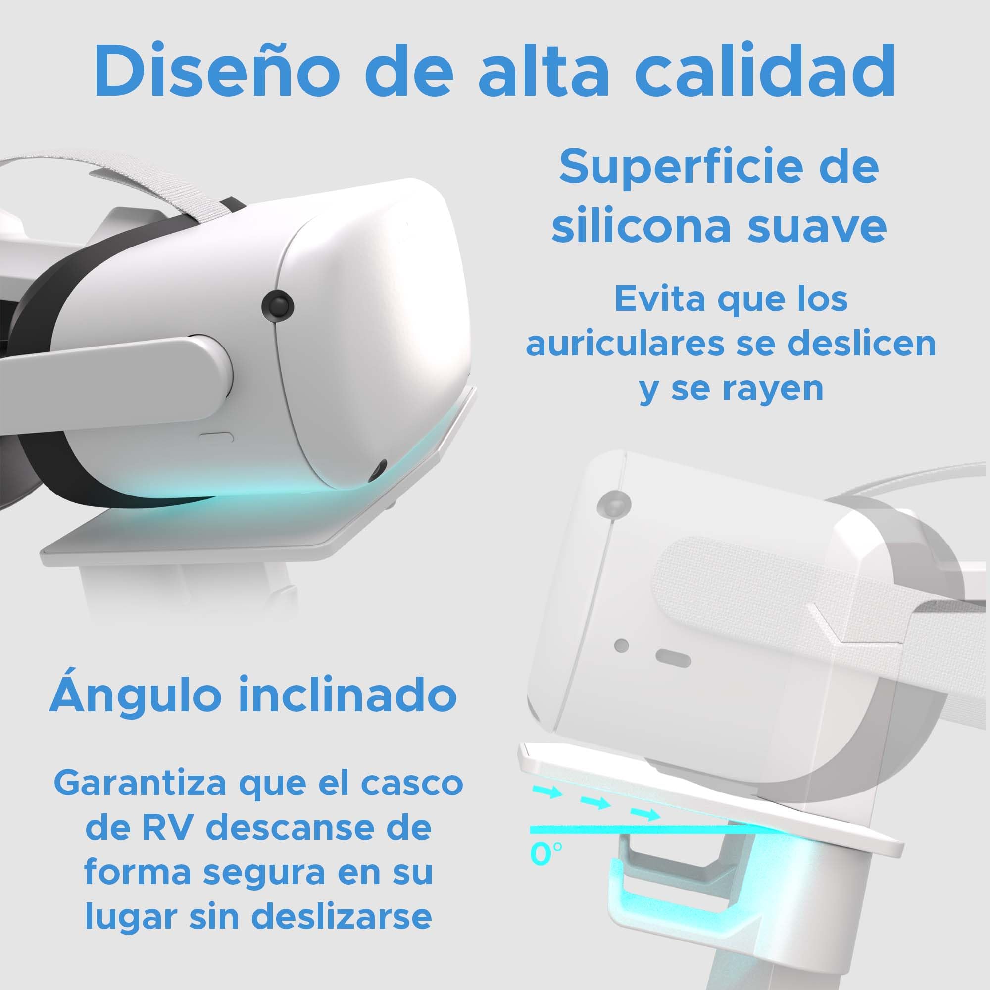Digicharge Soporte VR para PSVR 2 Sony Playstation VR2/Meta Quest 2/Quest 1/Rift S/Valve Index/HP Reverb G2/Pico 4/PSVR2 VR Display Mount Station para Auriculares y Controladores táctiles