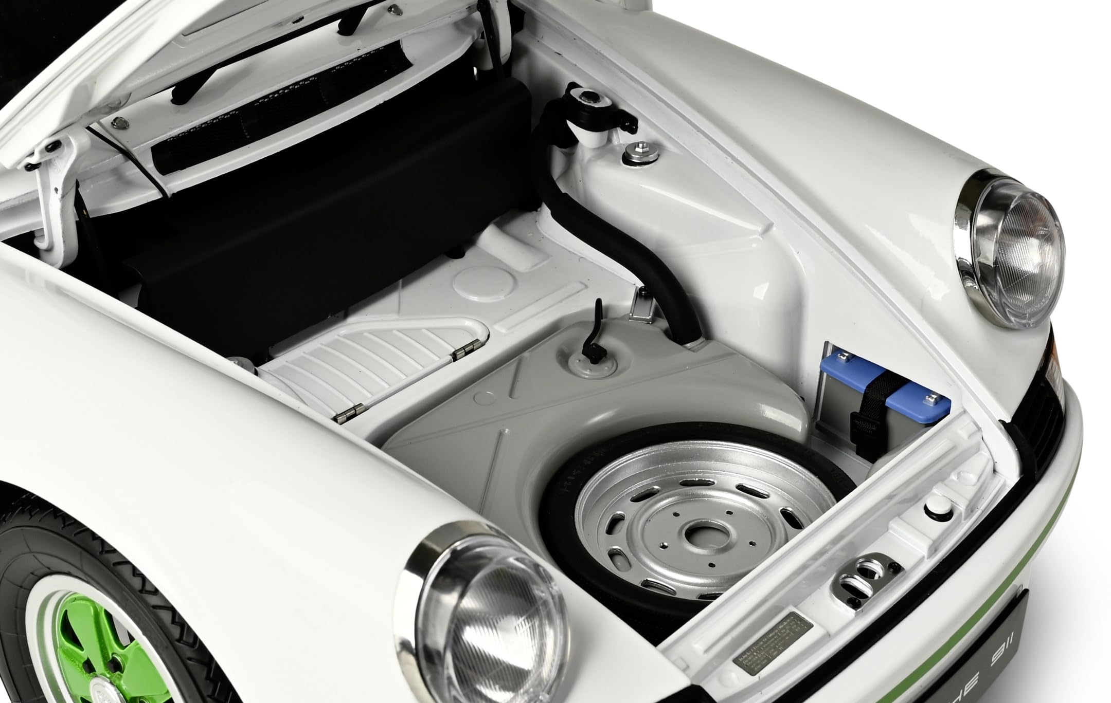 Kolekcje IXO 1:8 IXO Porsche 911 RS 2.7 Biały/Zielony - modelarstwo, modele, zestaw konstrukcyjny, zestaw modelarski, 713 części, zestaw do budowy samochodów