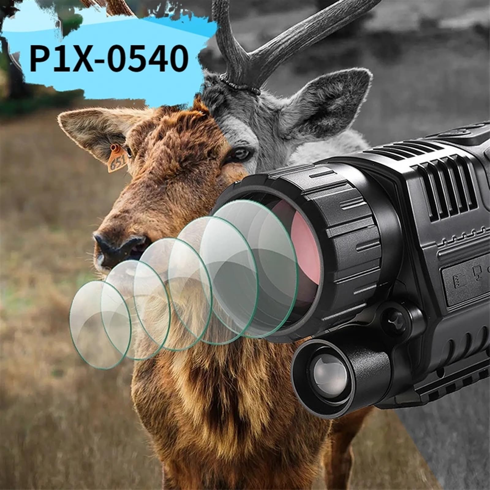 Amazon.co.jp: 暗視ゴーグル ナイトビジョン単眼 5X40 赤外線 IR 400M