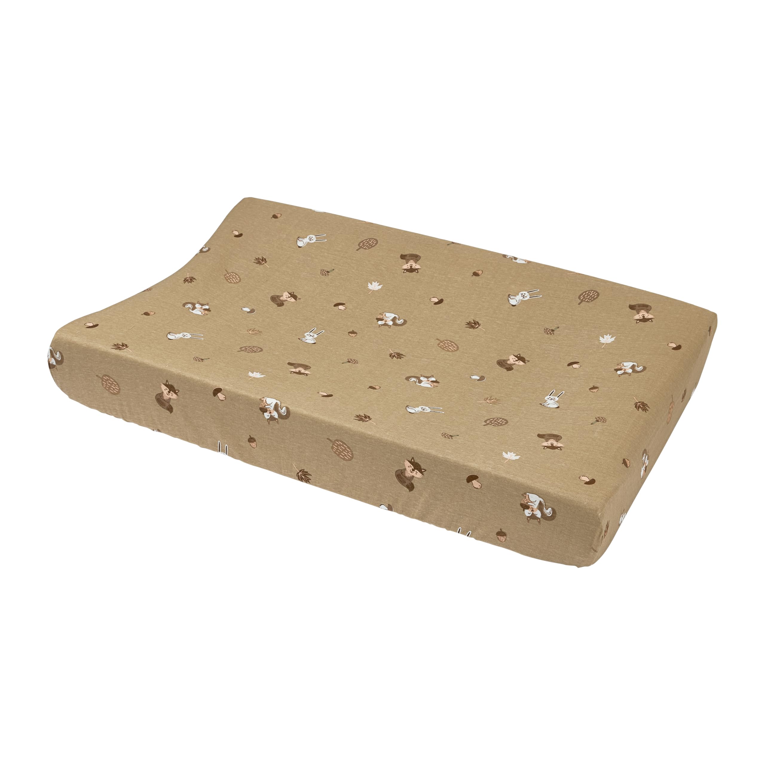 Meyco Baby Changing Mat Cover Jersey Forest Animals Sand 50 x 70 cm Pack of 1 Oeko-Tex Standard 100