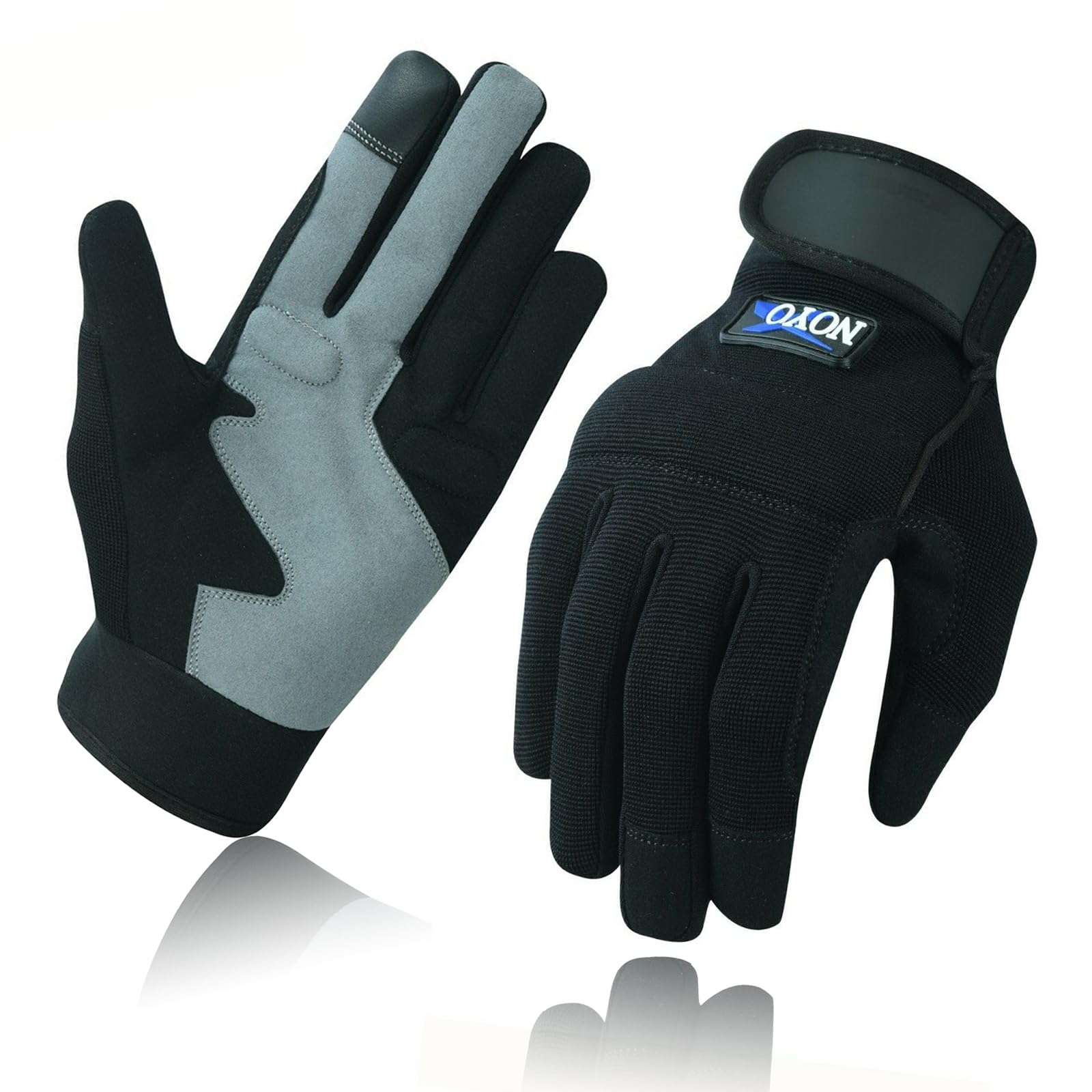 Swift Wear Work Gloves Mechanics Hand Protection Tradesman Farmer's Gardening DIY Builders Safety Gloves (Black, 2XL)