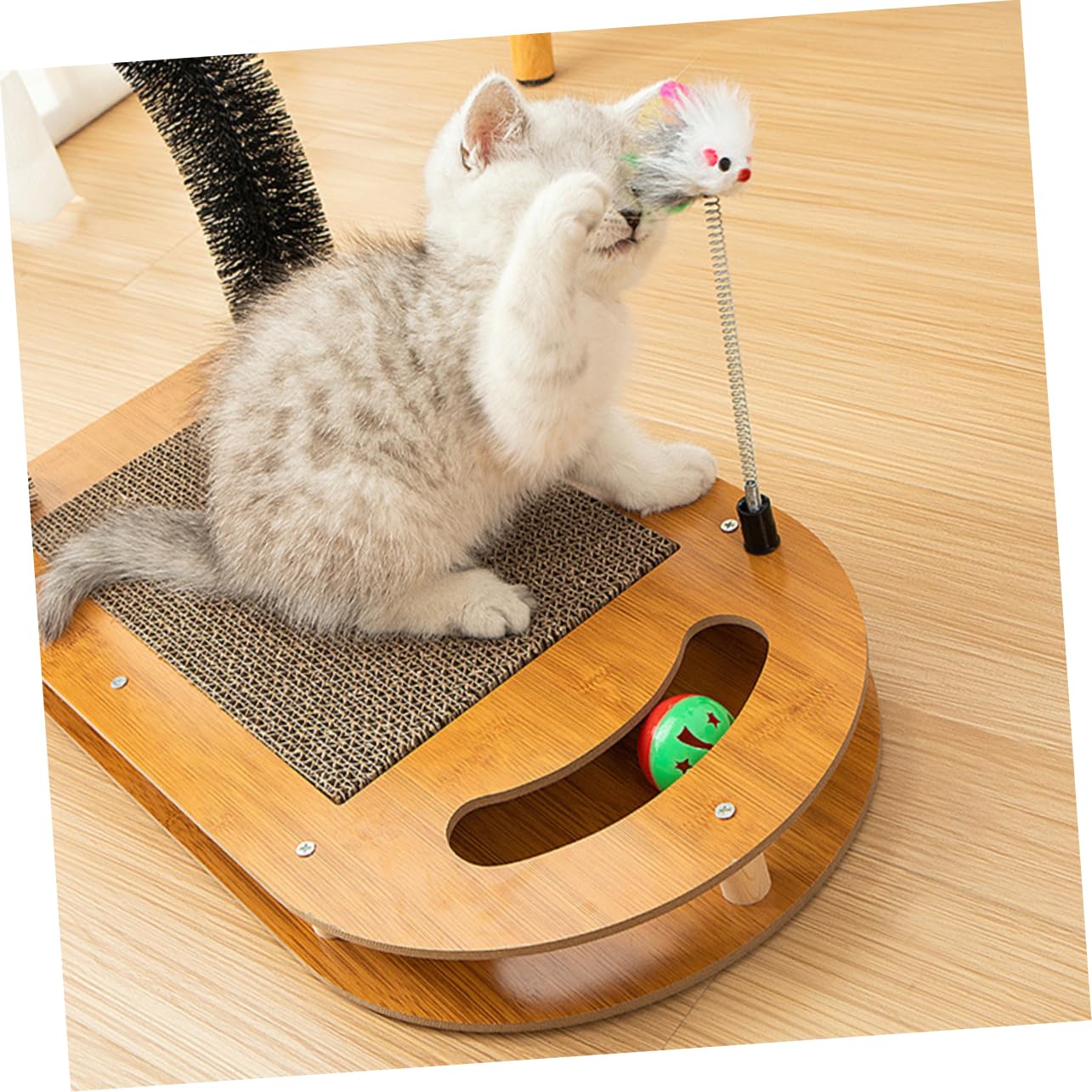 Toyvian Griffoir pour Chats Et Chatons Jouet Circuit à Balles Tapis Résistant à Usure Pratique Et Ludique pour Chats