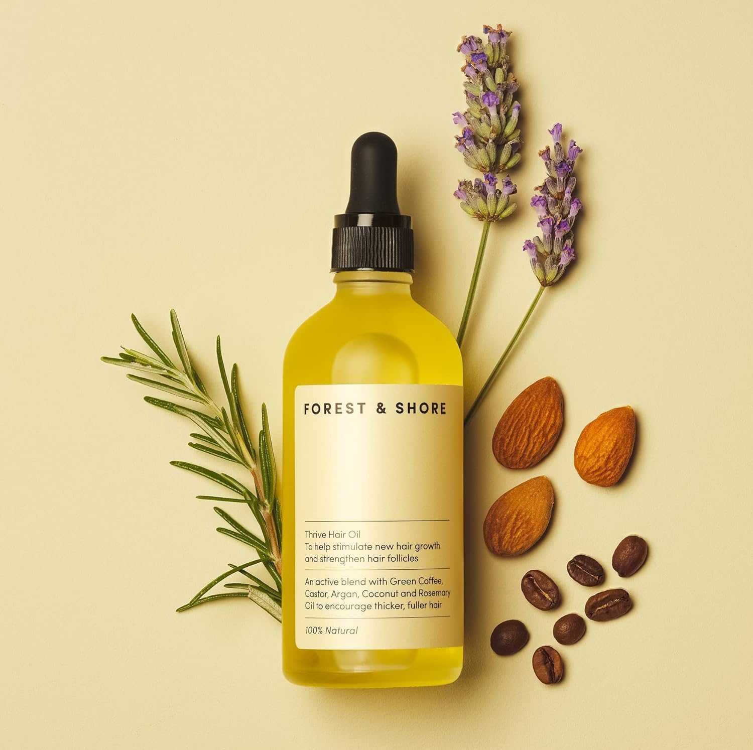 Soins des Cheveux et Huile pour la Pousse des Cheveux à l'Huile de Ricin et d'Huile de Coco, Masque Capillaire pour une Pousse des Cheveux Très Rapide avec de l'Huile de Romarin