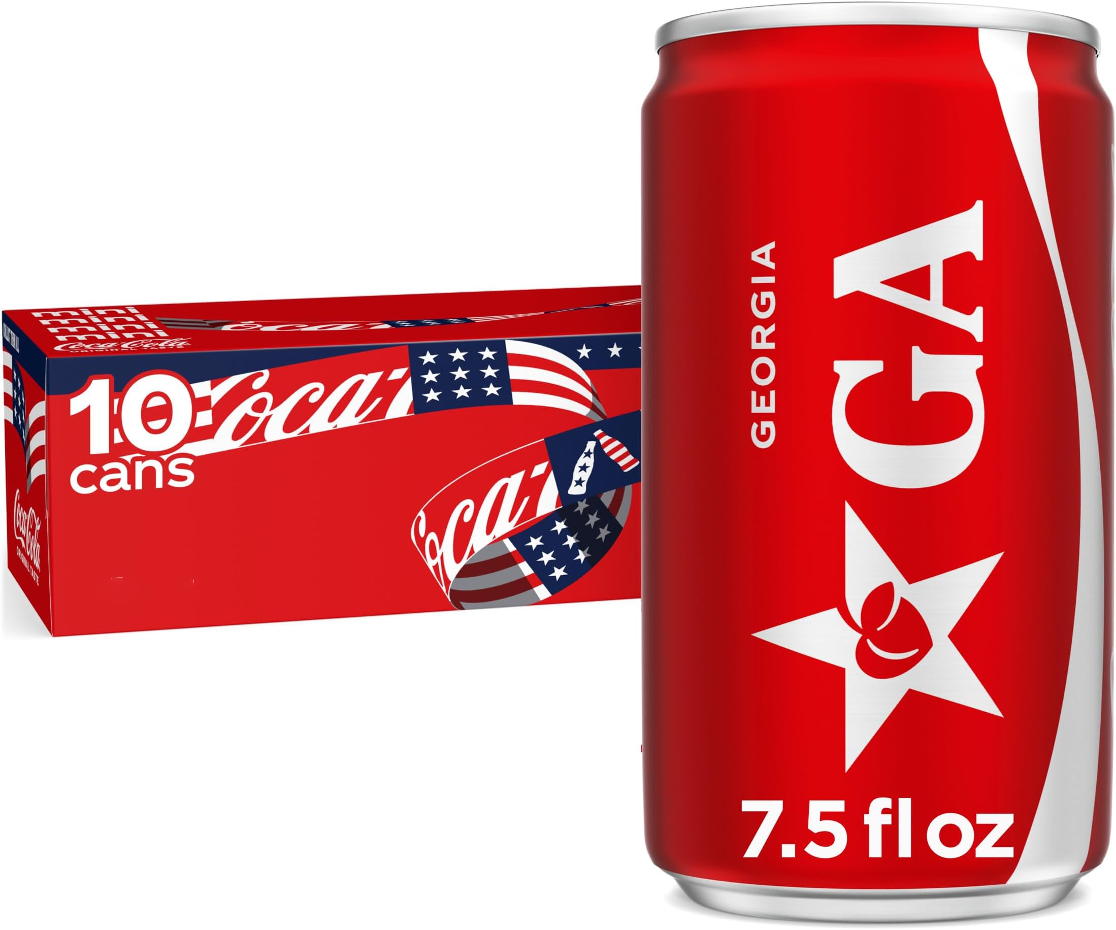 Soda Soft Drink Fridge Pack Mini Cans, 7.5 fl oz, 10 Pack