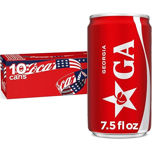 Coca-Cola Soda Soft Drink Fridge Pack Mini Cans, 7.5 fl oz, 10 Pack