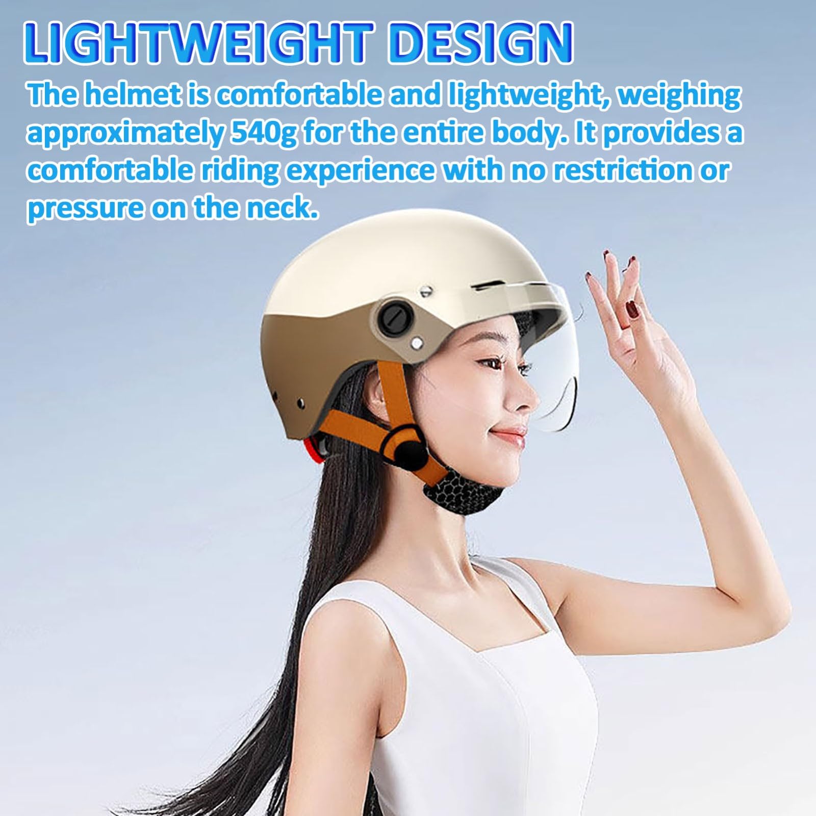 Casque De Moto Demi-Jet Homologué ECE 22.06, Élégant, avec Visière Solaire, pour Hommes Et Femmes.