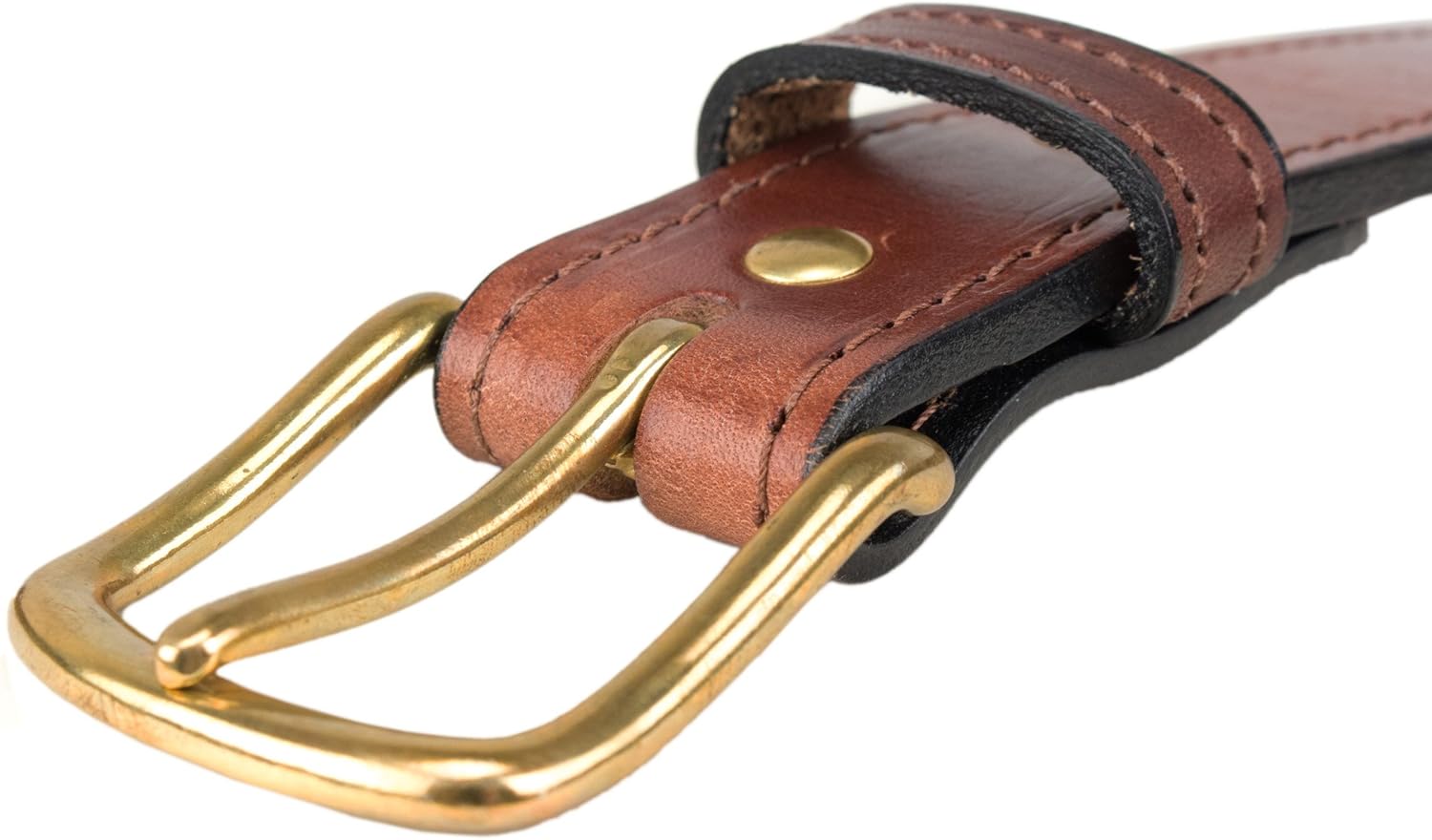 Hidden Money Pocket Travel Leather Belt (Size 44, Brown) - Image 3