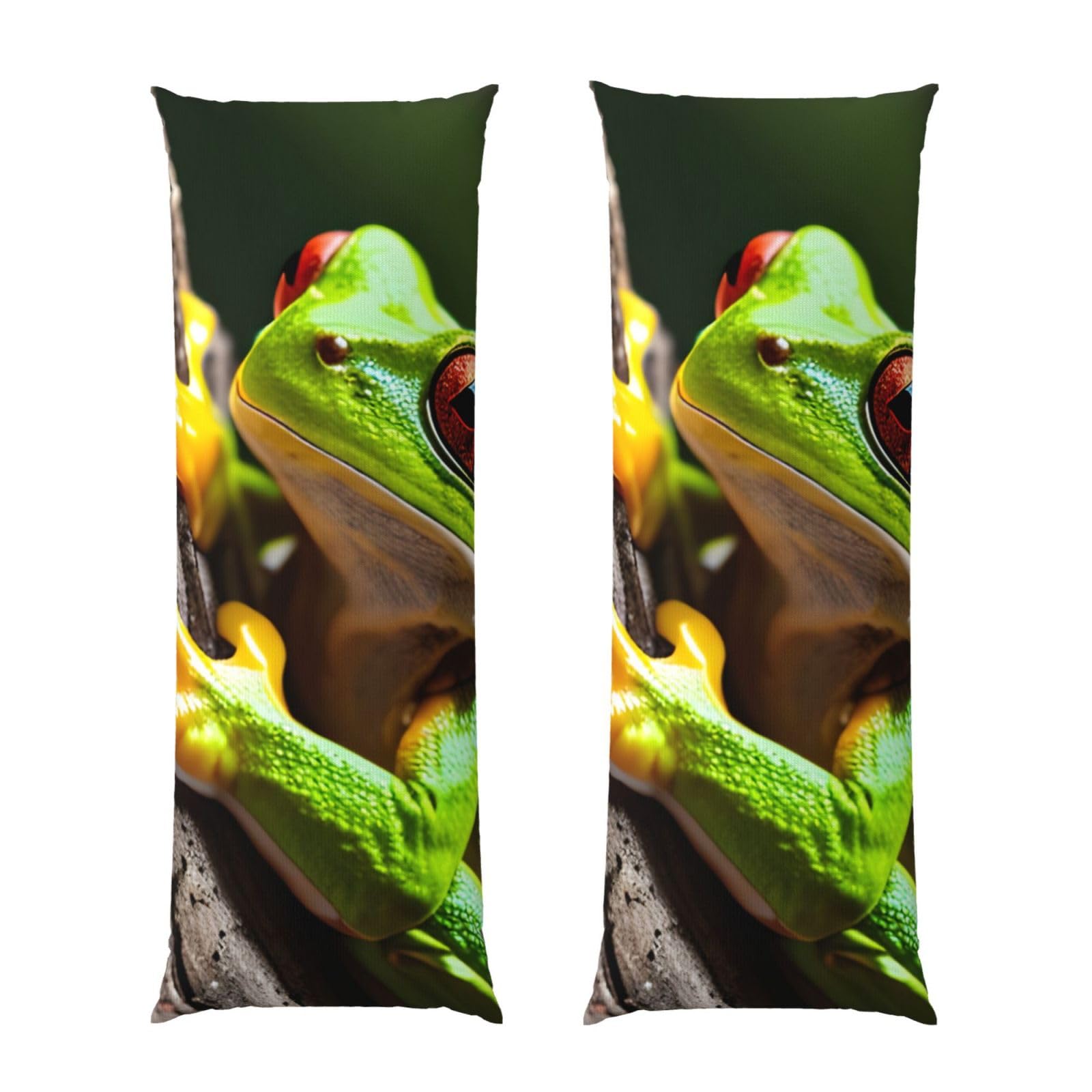 Housse de coussin grenouille d'arbre zippée pour soulager le sommeil sur le lit