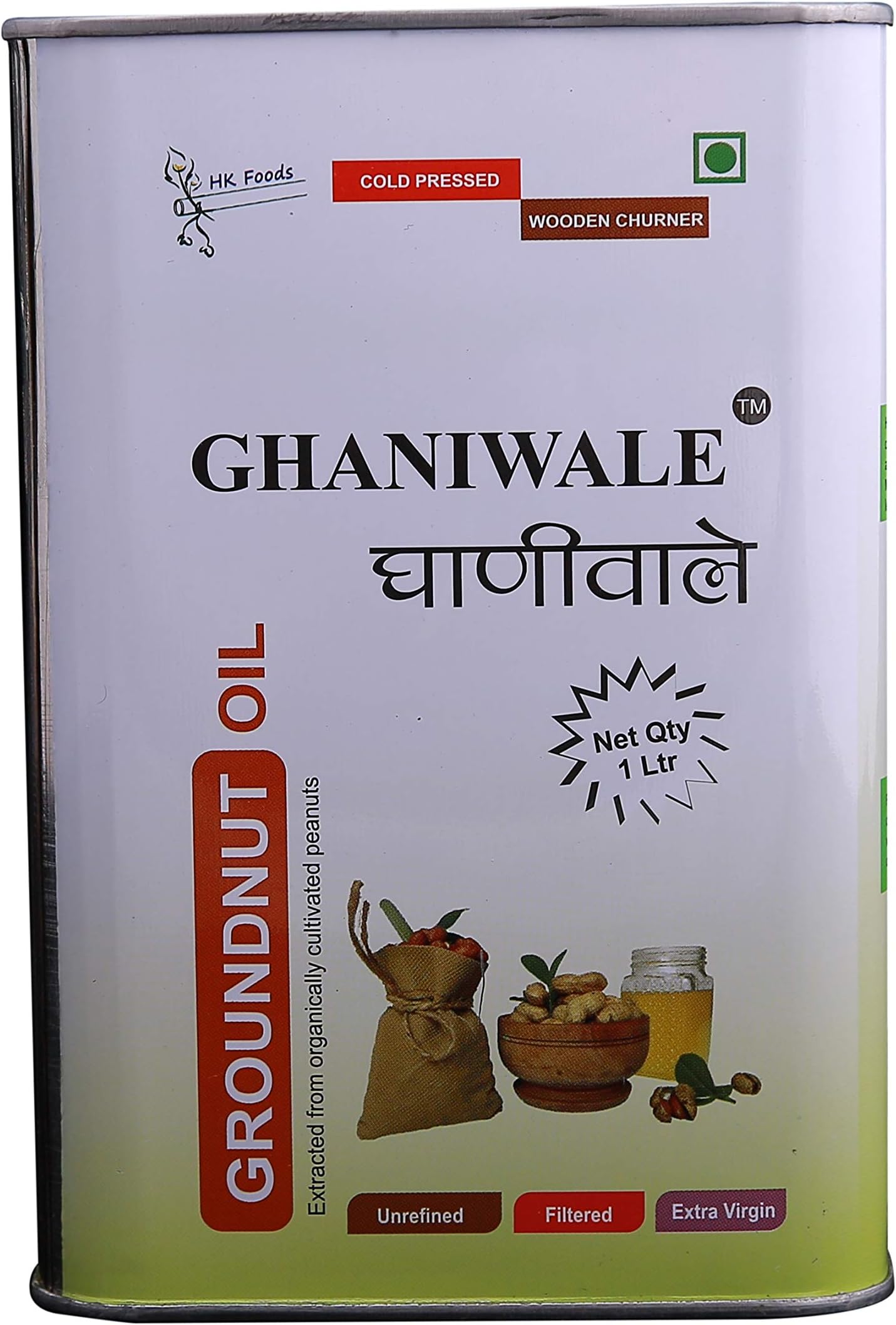 Ghaniwale Cold Pressed Groundnut Oil 1L