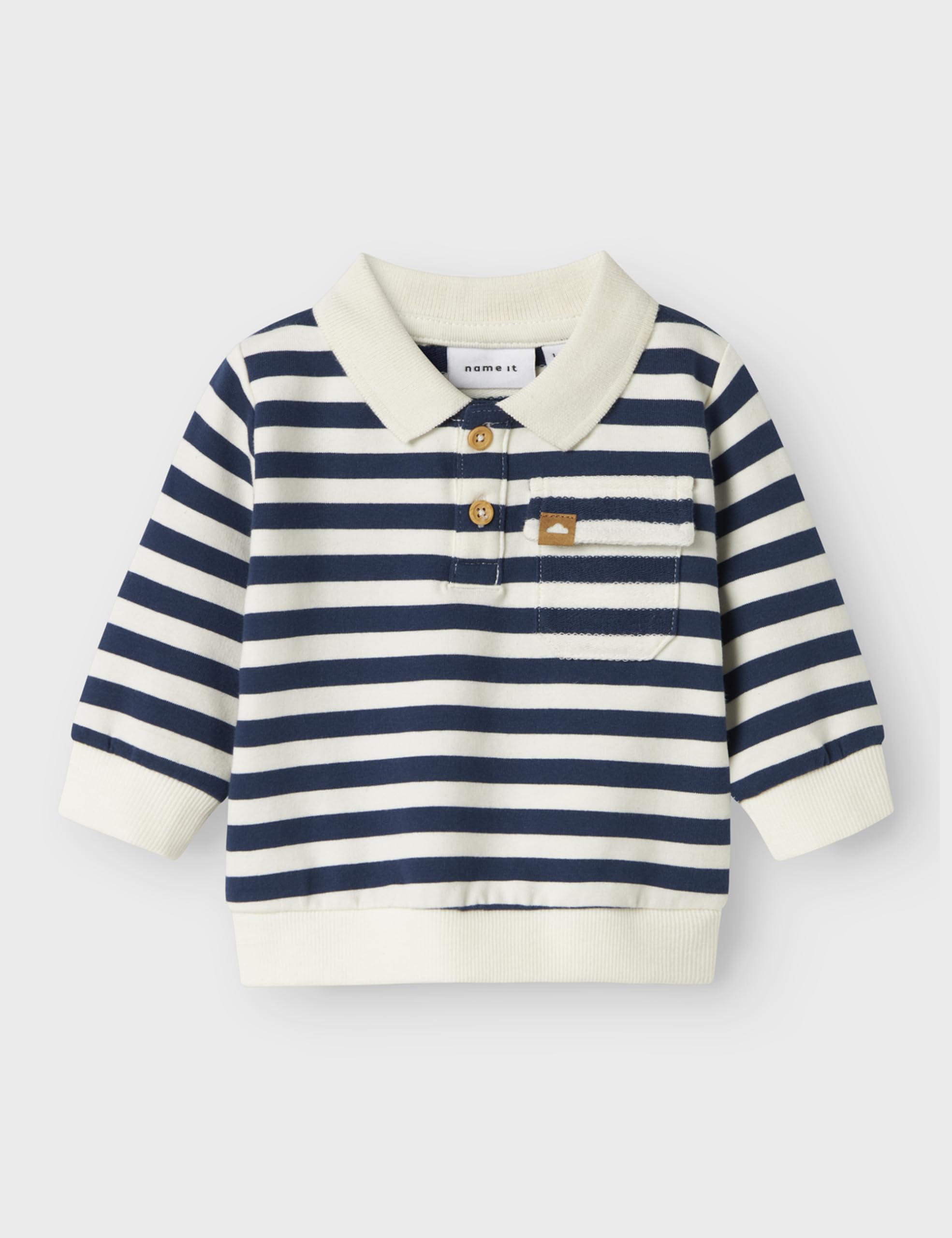 NAME IT Nbmnilsen Ls Polo Sweat Unb, niebieski (Insignia Blue), 74