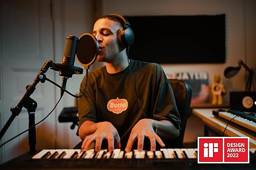 Miniatura 4 de beyerdynamic PRO X M90 Micrófono de condensador con dirección lateral con bolsa de almacenamiento, filtro pop y soporte de choque