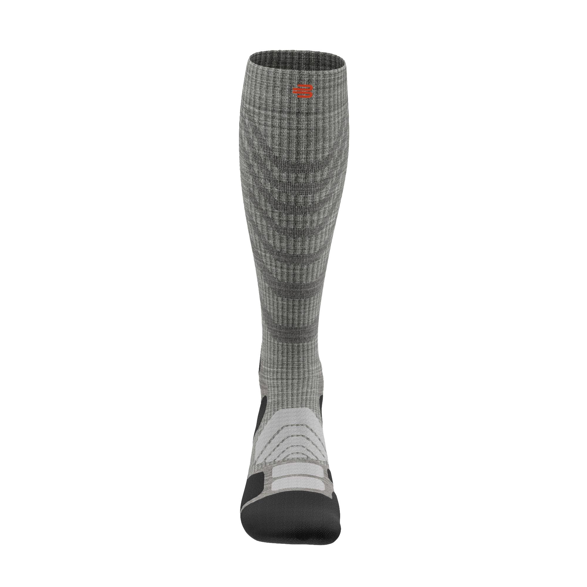 BAUERFEIND Calzini da trekking Outdoor Performance Mid Cut Socks, per attività all'aria aperta, come trekking, hiking, 1 paio di calzini sportivi in lana (merino), grigio pietra, 39-42