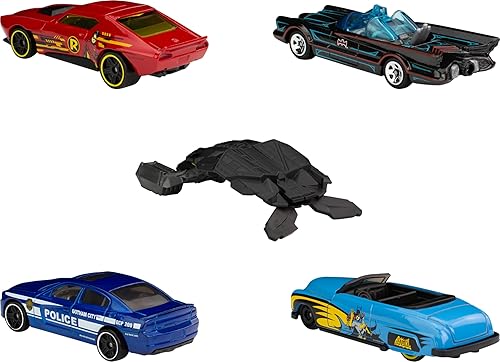 Miniatura 3 de Hot Wheels Batman - Juego de 5 autos de juguete con temática de Batman en escala 1:64 (los estilos pueden variar)
